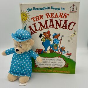 Seuss VINTAGE 1973 The Berenstain Bears Almanac Hardcover Book Mama Bear Plush